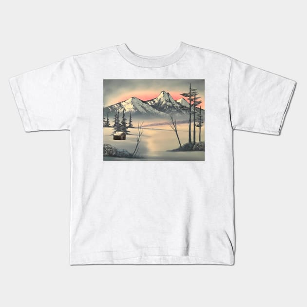 Splendor of a Snowy Winter Kids T-Shirt by J&S mason